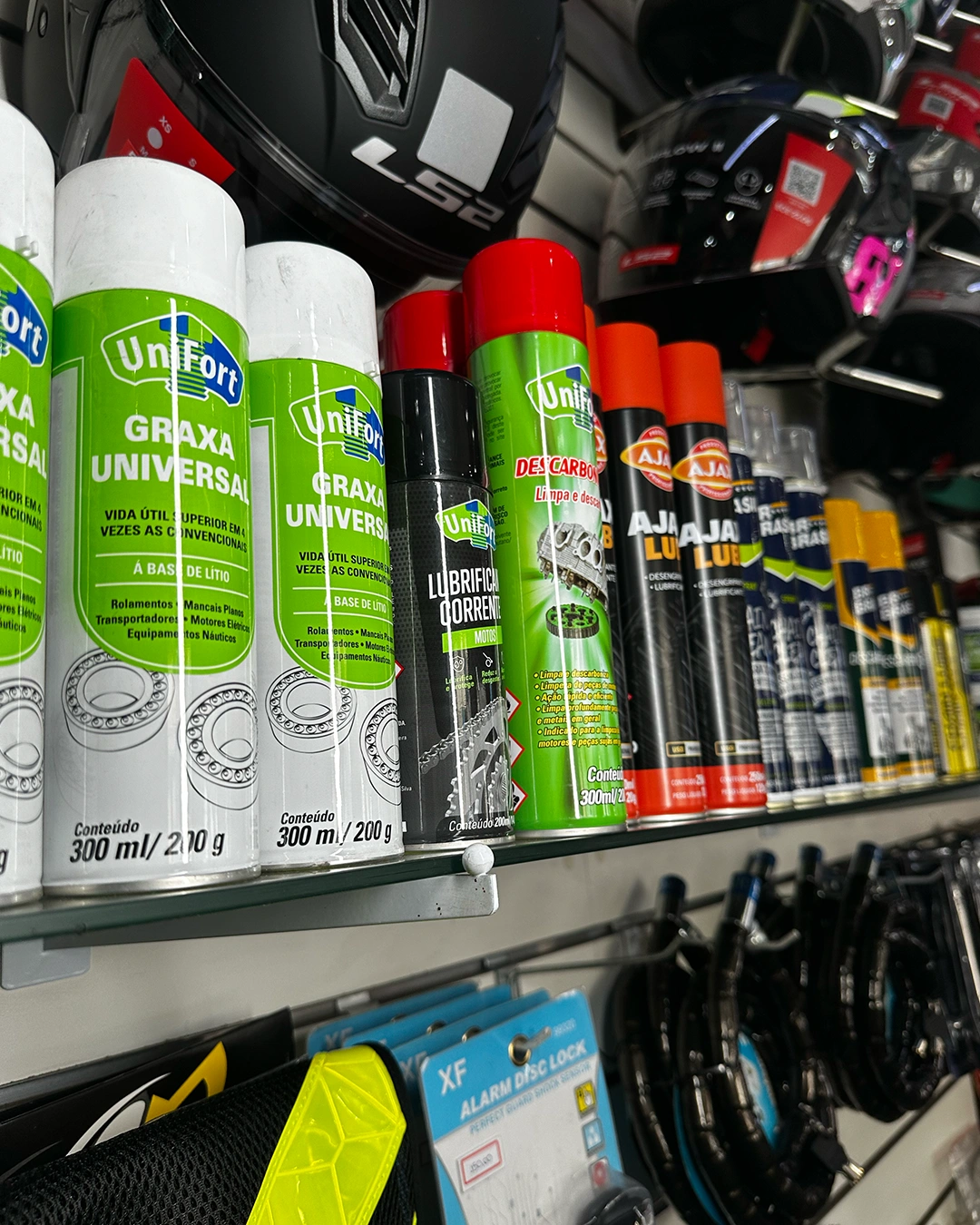 Sprays, graxas e produtos de manutenção